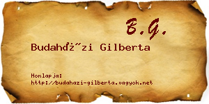 Budaházi Gilberta névjegykártya